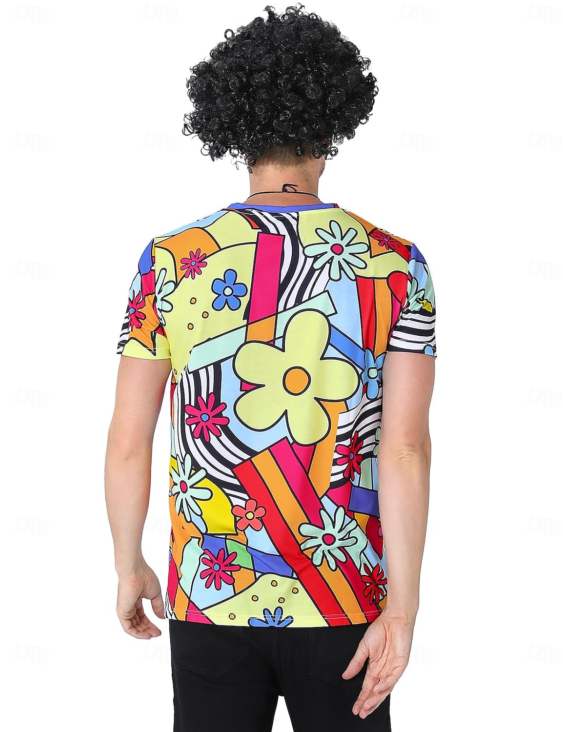 Cosplay kostuum T-Shirt Regenboog Jaren '70 Street Style T-shirt mouw Grafisch voor Voor heren Volwassenen 3D afdrukken  voor Halloween Carnaval Straat Festival 2026 - $19.49 –P2