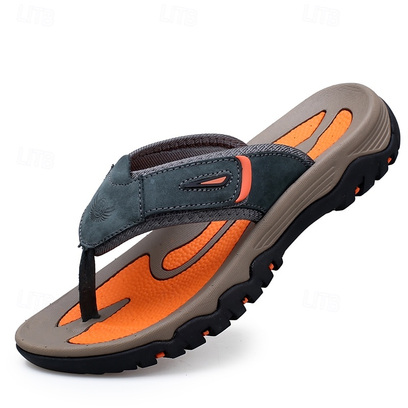 Pánské outdoorové žabky s T-strap páskem a polstrovanou podrážkou, odolný vzor, sportovní vzhled pro dospělé, vhodné pro plážové aktivity, turistiku, použití u bazénu, letní dovolenou 2026 - $34.99 –P2