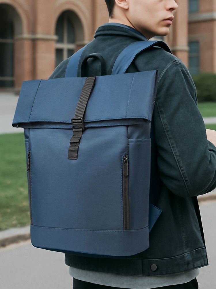 Men's Waterproof Roll-Top Backpack with Multiple Pockets and Large Capacity - Minimalist Style Laptop Bag for Work, Travel or College 2026 - $29.99 –P1
