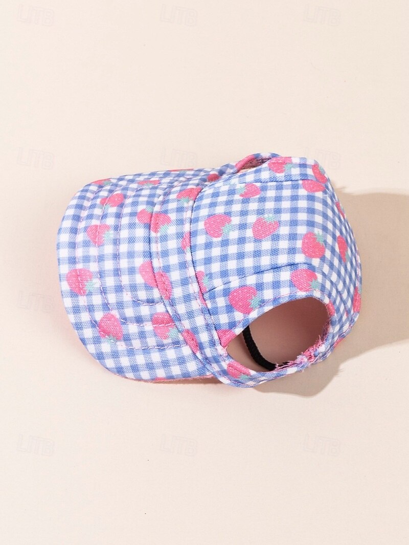 Gorra de béisbol para perro, visera playera de verano para perro y gato con agujeros para las orejas, tocado ajustable para cachorros 2025 - $15.49 –P17