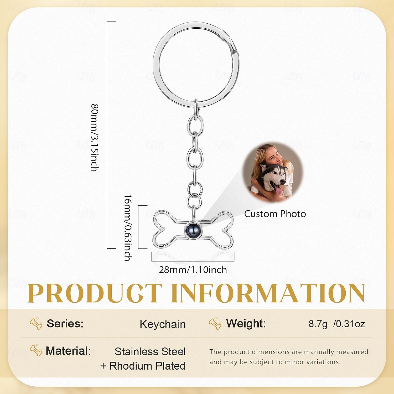 Porte-clés photo de chien de projection personnalisé, porte-clés cadeau commémoratif personnalisé, cadeau commémoratif pour animaux de compagnie, cadeau de sympathie pour la perte d'un chien, souvenir de 2025 ? $35.99 –P5