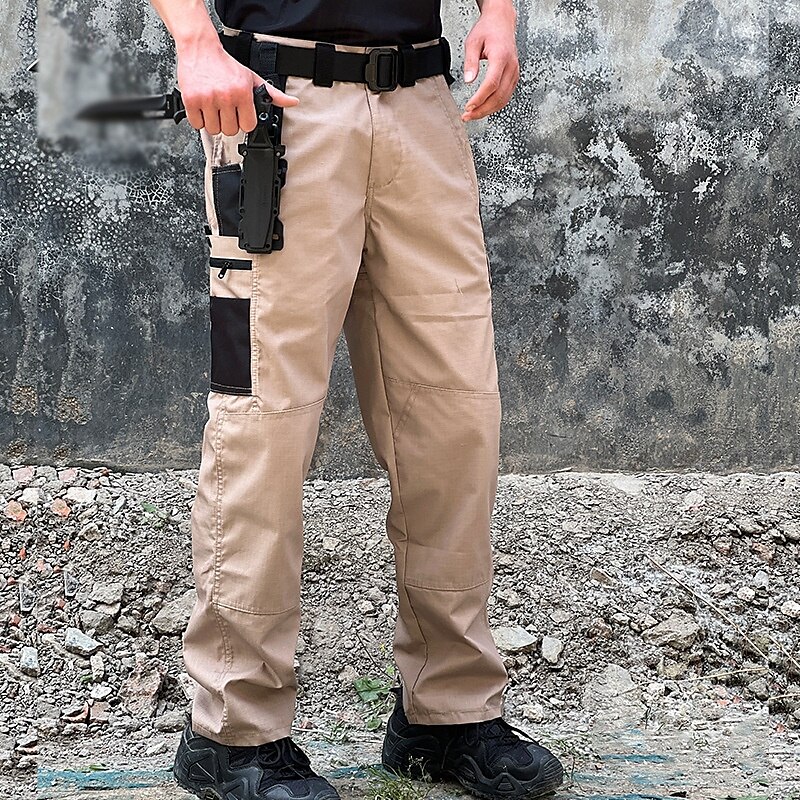 Herren Cargo-Hosen Hose Knöpfe Mehrere Taschen Einfach tragbar Outdoor Täglich Campen und Wandern Mode Klassisch Schwarz Grün 2025 - $32.99 –P5