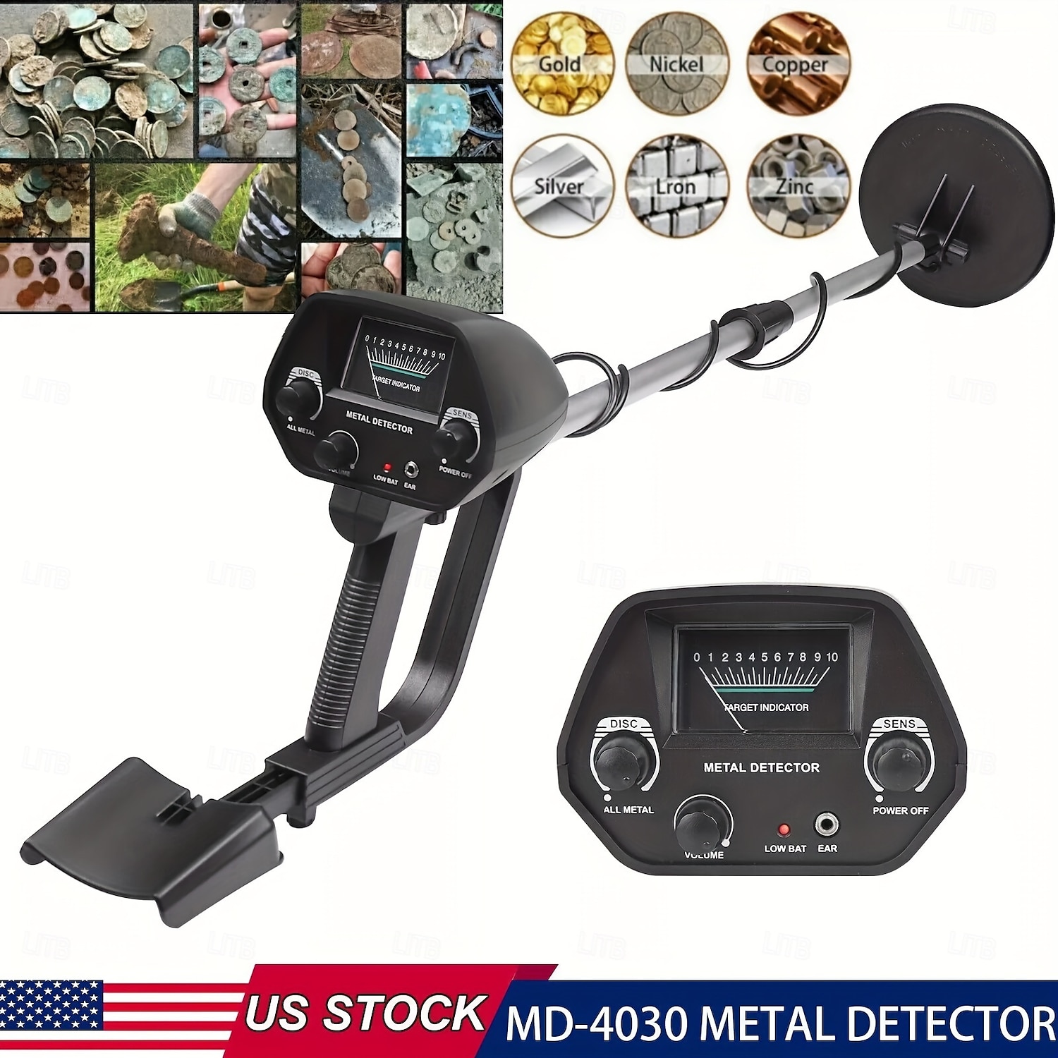 12 Inch High-Sensitivity Coil Golden Digger Deep Search Metal Detector - Adjustable Sensitivity, Advanced LCD Display, Accurate Treasure Hunter for Beginners And Professionals - Suitable for Finding L 2025 - $153.99 –P8