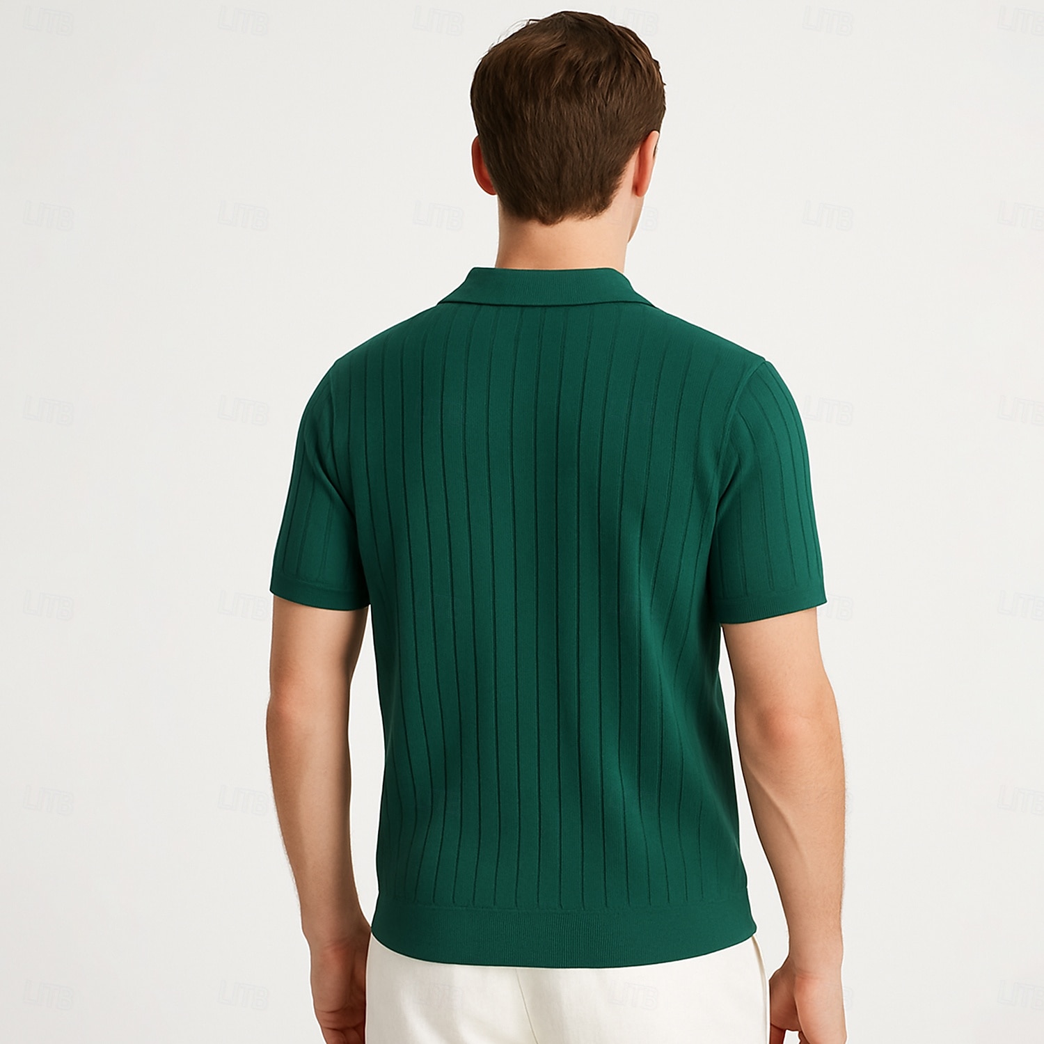 Per uomo Polo Maglione polo lavorato a maglia Affari Casuale Scollo a V Manica Corta Formale Tinta unica Novità Estate Tutte le stagioni Blu chiaro Cachi chiaro Nero Bianco Verde militare Caffè Polo del 2025 a $27.99 –P16