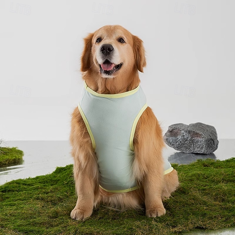 Hunde-Shirts, schnelltrocknende, weiche, dehnbare Haustier-T-Shirts mit reflektierendem Etikett, Tanktop, ärmellose Weste, Sonnenschutz, Hundekleidung für große Hunde 2026 - $15.49 –P13