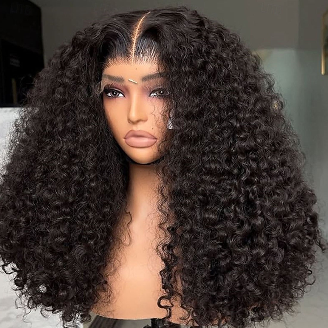 Parrucche con chiusura 5x5 in capelli umani remy brasiliani, parrucca frontale in pizzo 13x4 con riga centrale, parrucca in capelli umani ricci birmani del 2025 a $246.79 –P3