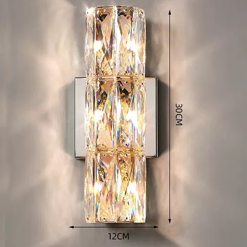 Appliques murales d'intérieur en cristal K9 de haute qualité, style nordique, pour salon, magasins, cafés, applique murale en acier, 110-240 V de 2026 ? $96.99 –P5