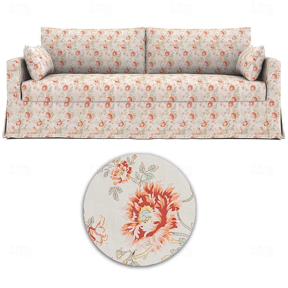 Sofabezug für Hyltarp-Sofa, gesteppt, floral, 100 % Baumwolle 2025 - $226.49 –P7