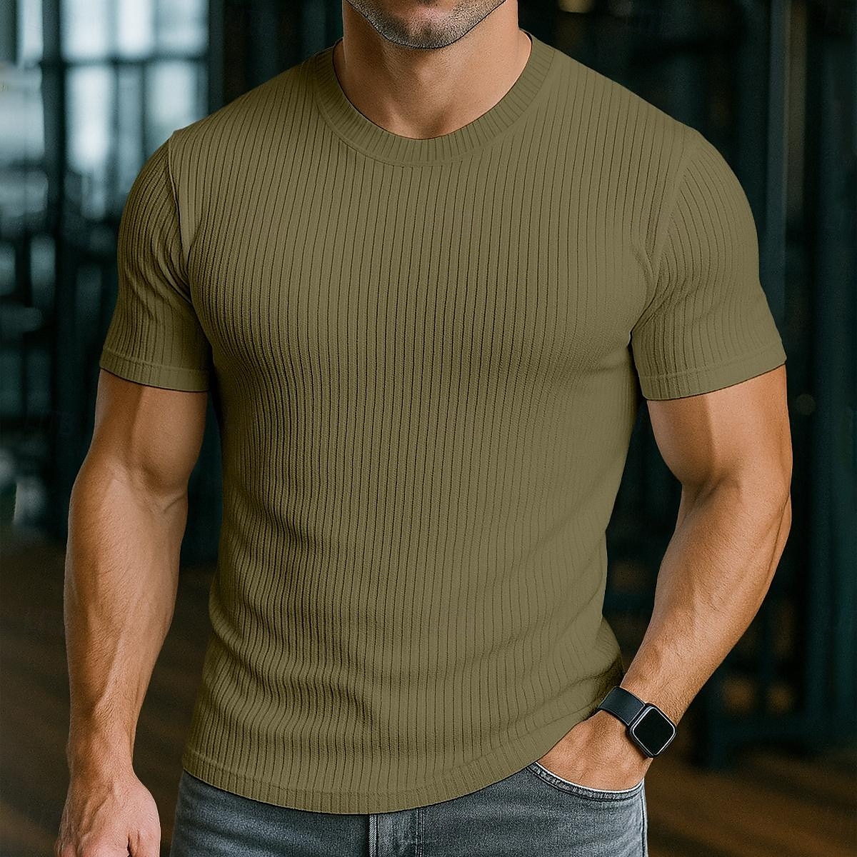 Pánské Tričko Svalová košile Tričko s žebrovaným úpletem Tričko Top Krátké rukávy Tričkový Léto Celý rok Bez vzoru Pit Strip Módní Designové Základní Jednoduchý Dovolená ulice Ležérní Bílá Černá Šedá 2025 - $16.49 –P6