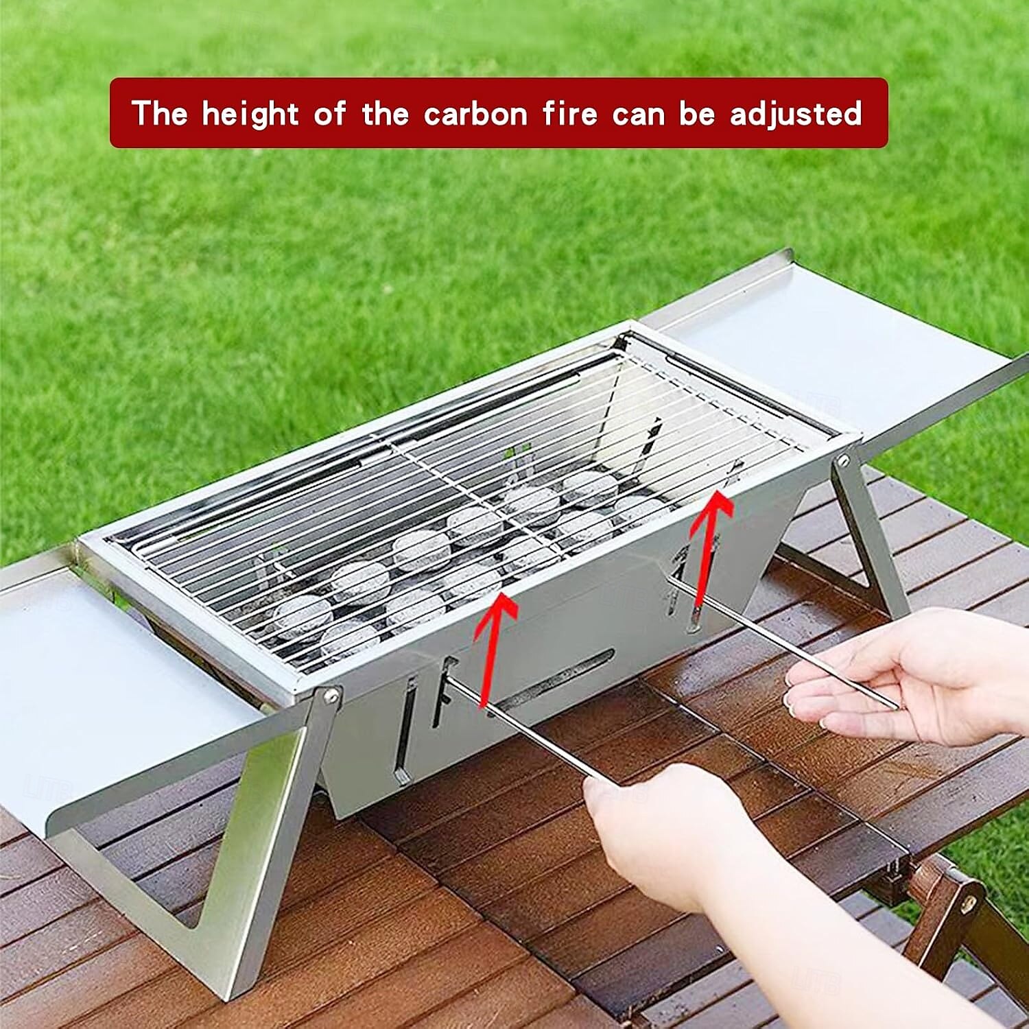 Portable Charcoal Grill, Outdoor Small Grill, Folding Stainless Steel 304 Grill for Camping, Backyard, Boat 2025 - $28.99 –P5