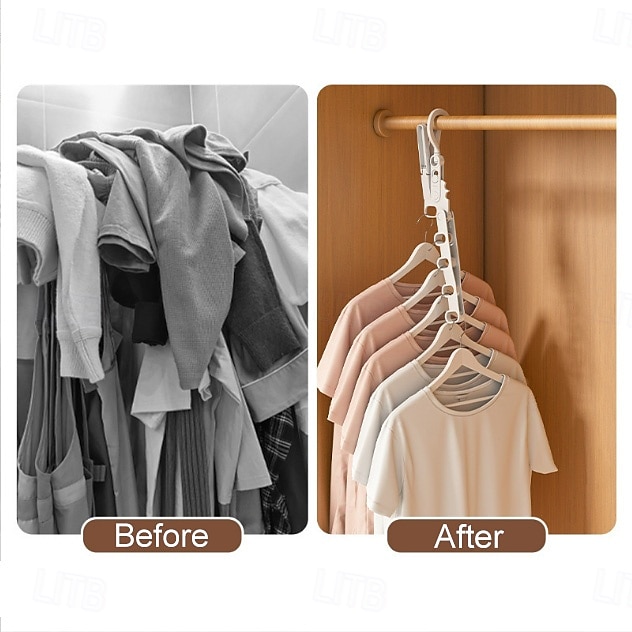 Foldable Hanger, Home Use Hanger, Travel Portable Storage, Five-Hole Foldable 2025 - $4.99 –P5