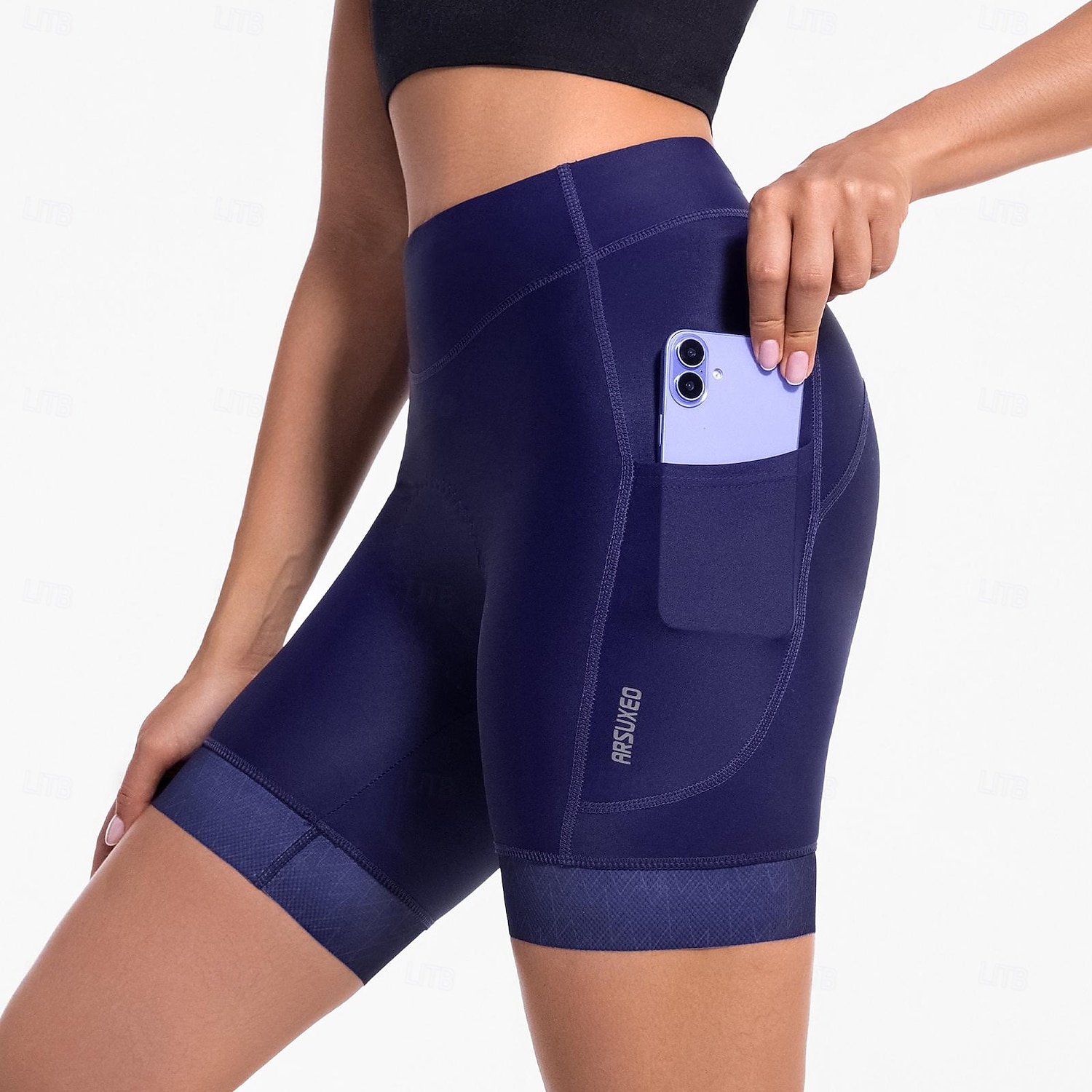 Arsuxeo Dam Ensfärgat Cykelvägshorts Undershorts till cykling Cykelbyxor Cykel Shorts Trikåer Formpassad Bergscykling Vägcykling sporter Svettavvisande Bekväm Skyddande Elastisk Svart Mörkblå Kläder 2025 - $30.99 –P19