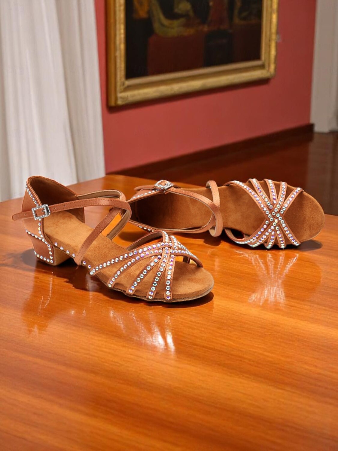 Sapatos de dança femininos pretos com tiras e strass, estilo anos 20, ideais para festas vintage e dança swing. de 2026 por $46.99 –P6