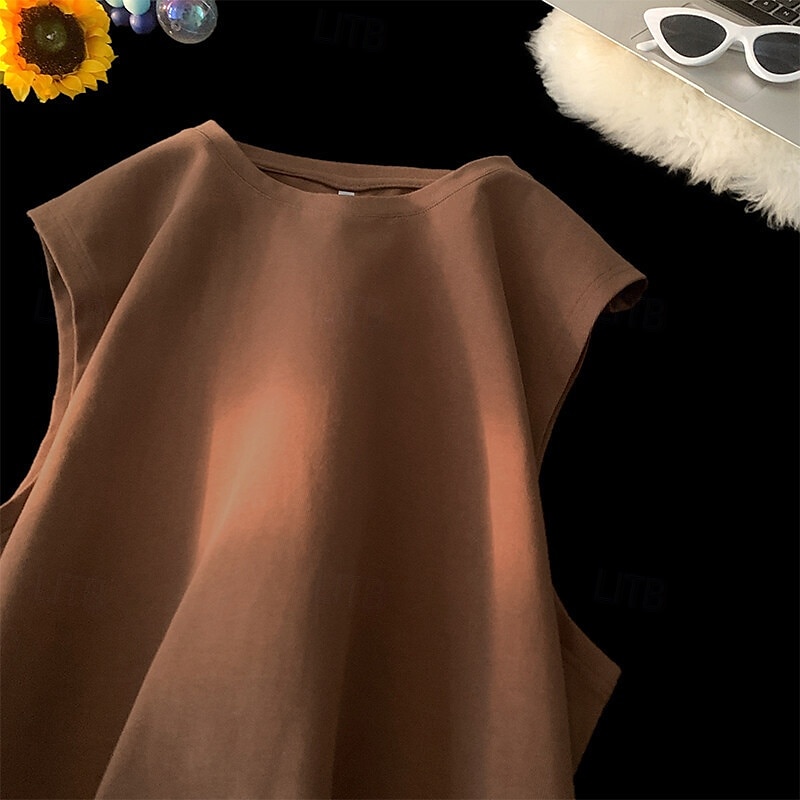 Herren Tank Top Weste Unterhemd Ärmelloses Shirt Ärmellos Rundhalsausschnitt Sommer Einfach Mode Designer Basic Klassisch Urlaub Straße Ausgehen Schwarz Weiß Rosa Top T-Shirt für Herren 2025 - $9.49 –P17