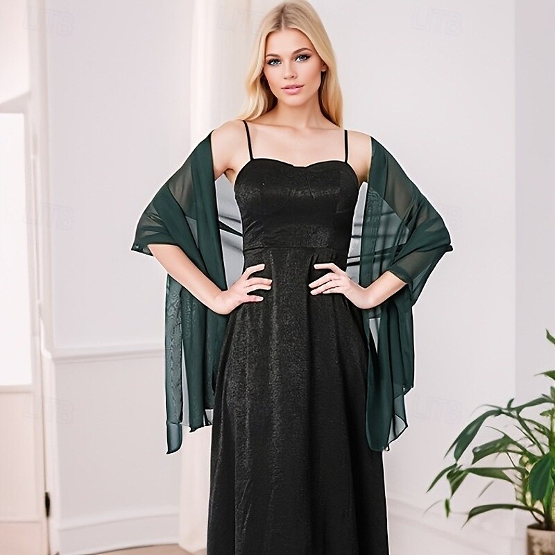 divatos sifon kendő, estélyi sál, hivatalos menyasszonyi kendő nőnek 2025 - $44.99 –P14