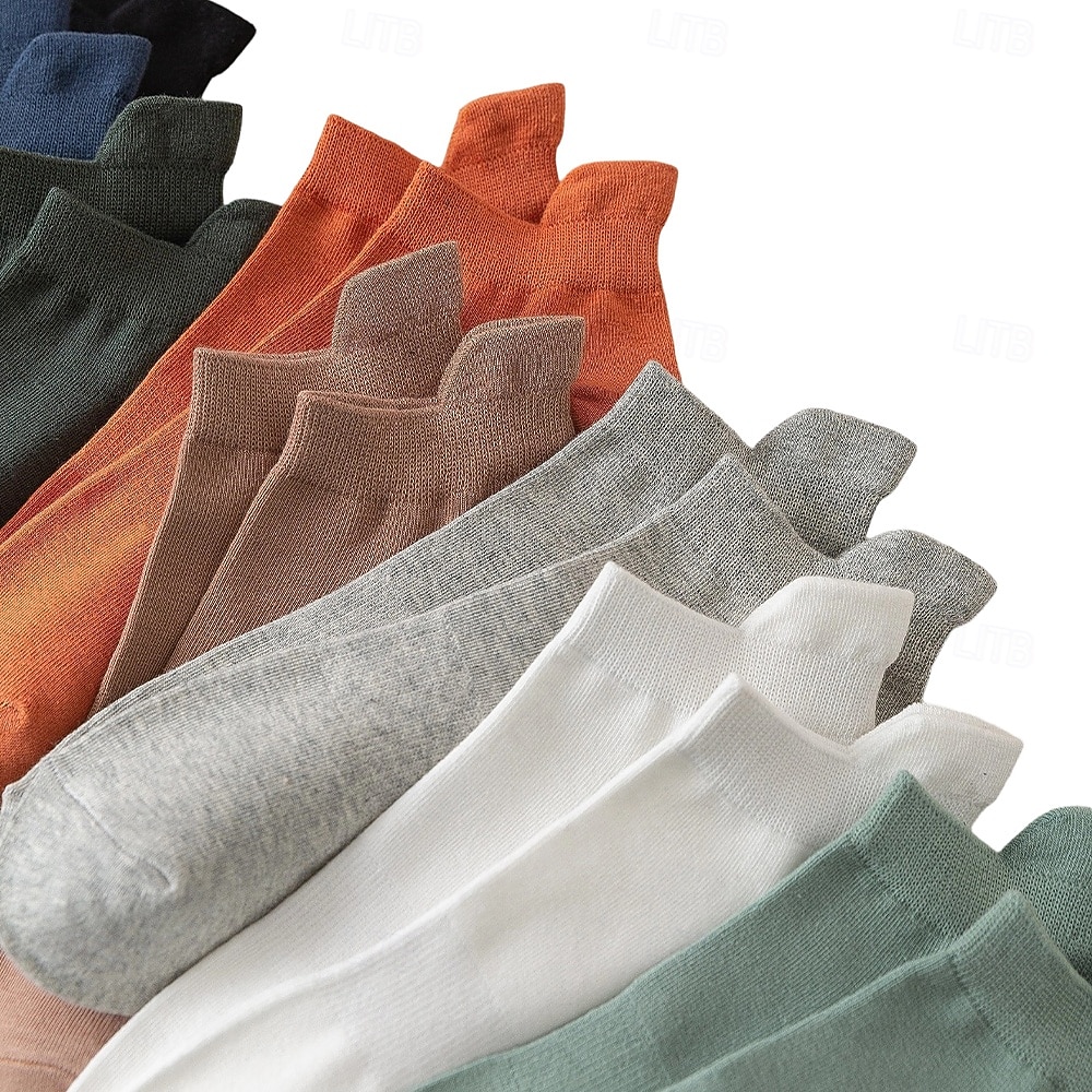 Мужчины 1 пара Носки Носки-невидимки и сверхтонкие носки Черный Белый Цвет Сплошной цвет Полотняное плетение Школа Официальные на открытом воздухе Тонкая ткань Лето Весна Осень 2026 - $3.99 –P2