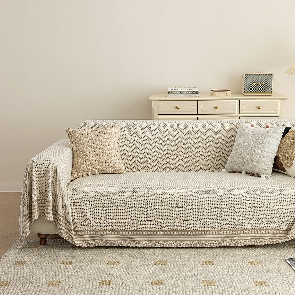 Copridivano multiplo, 2 posti, 3 posti, gomiti inclusi, a forma di L, stile scandinavo, elegante, facile da appendere, monoblocco, spesso, per tutte le stagioni, antigraffio, lavabile, copridivano, del 2025 a €22.5 –P9