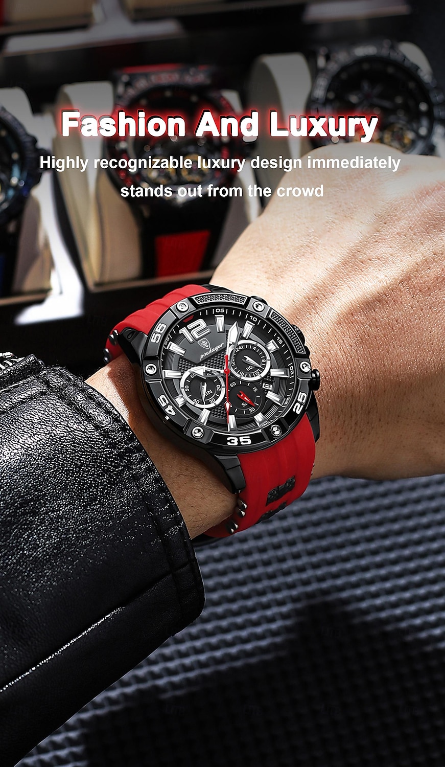912 New Multi functional Fashion Luxury Men's Waterproof Night Light Watch Silicone Strap Quartz Men's Watch 2025 - $35.99 –P3