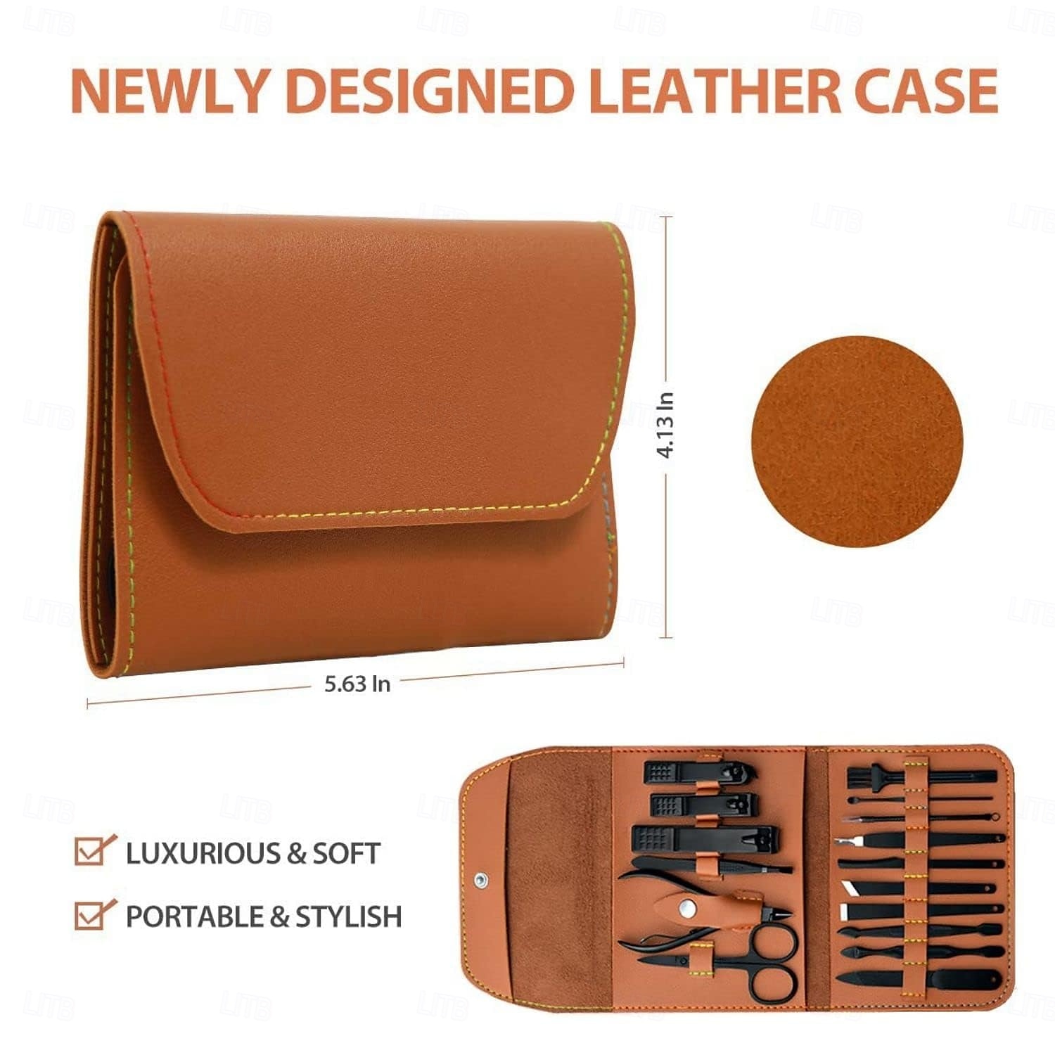 Kit per pedicure con tagliaunghie professionale 16 in 1, set per manicure, strumenti per la cura delle unghie in acciaio inossidabile, kit per la cura delle unghie con lussuosa custodia da viaggio in del 2025 a $9.49 –P3