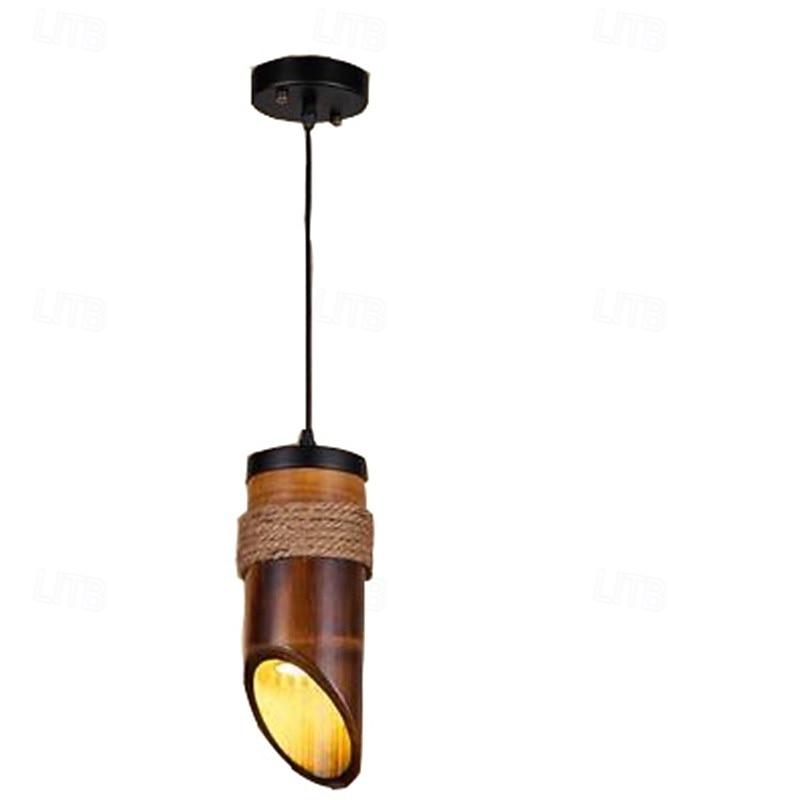 26 cm Pendant Lantern Design Geometric Shapes Pendant Light Bamboo Vintage Nature Inspired 110-120V 220-240V 2026 - $131.99 –P5