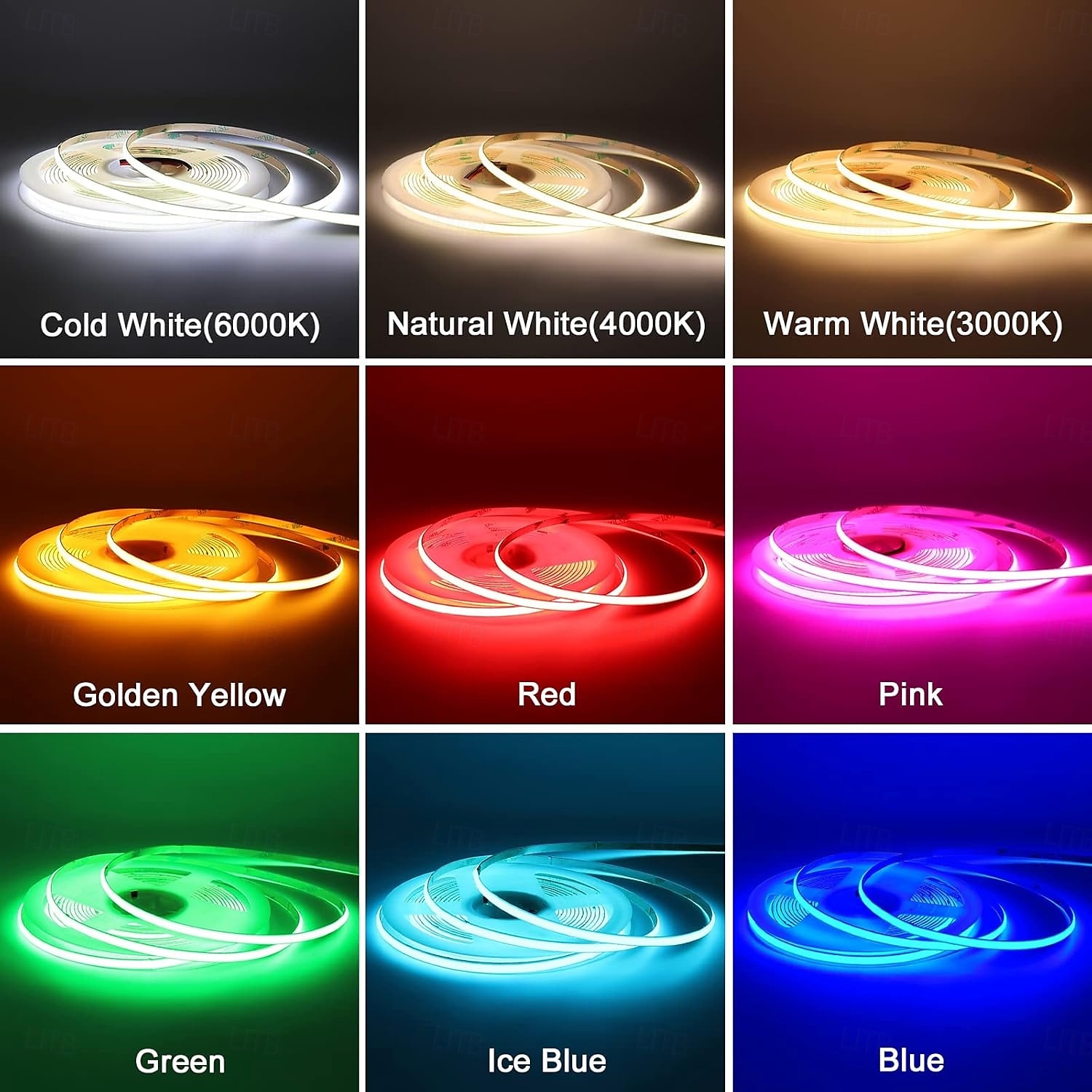 24V COB LED Strip Light 65.6ft (2 Rolls of 32.8ft) Kit Cuttable 11W/M 320LEDs/M CRI 93 LED Tape Lights with Power Supply for Bedroom Kitchen Living Room Ceiling 2025 - $32.99 –P2