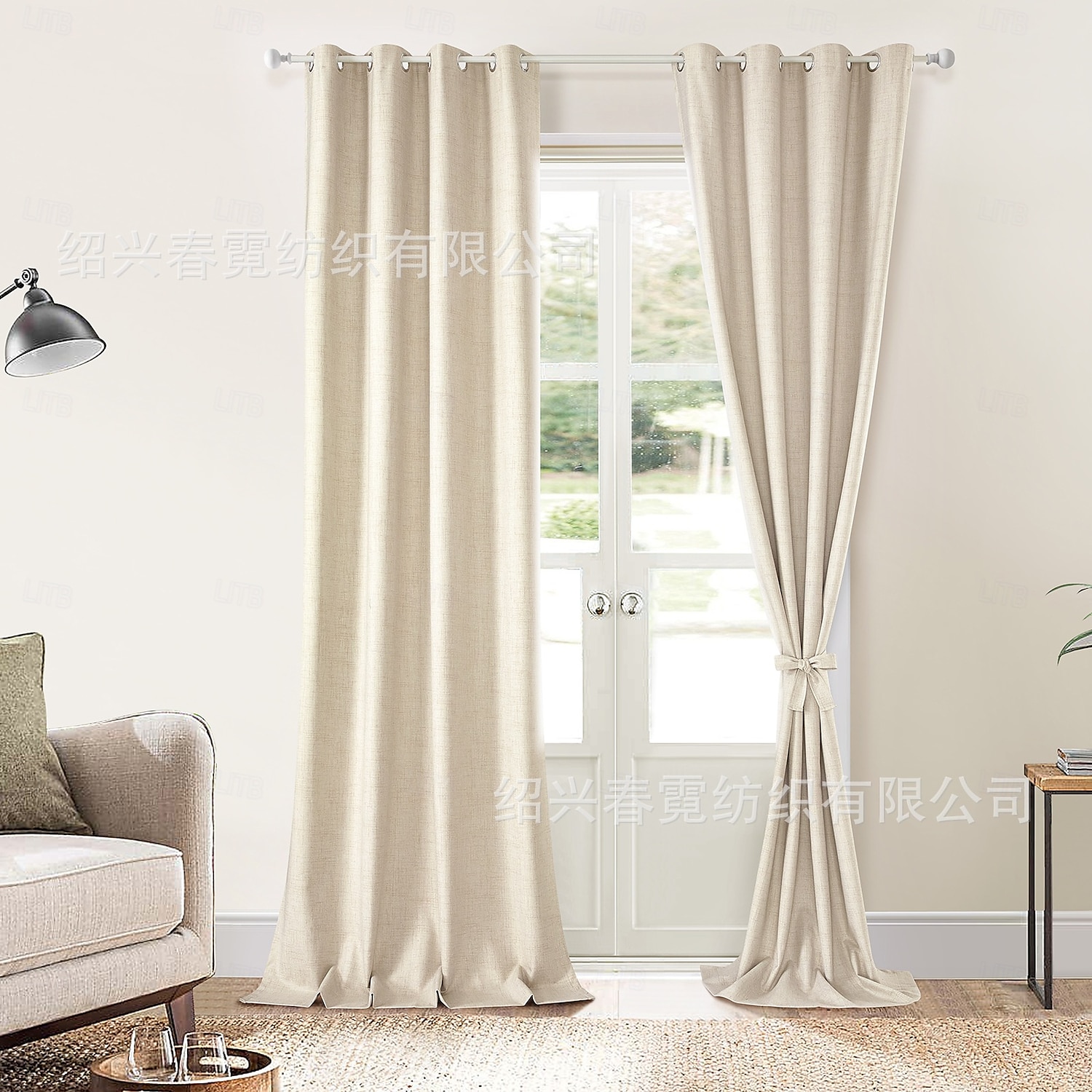 Écran de fenêtre en coton lin de style moderne minimaliste à un panneau pour le salon la chambre la salle à manger le bureau rideau semi-transparent de 2025 ? $31.99 –P6
