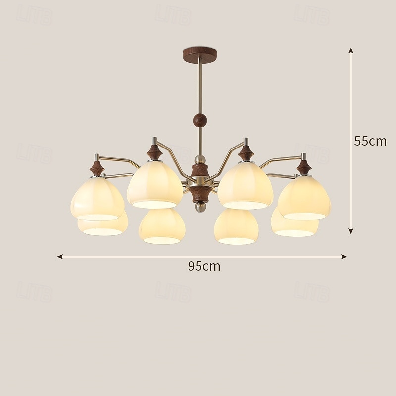 Lampadario a sospensione a LED con 3/6/8 luci, stile moderno di metà secolo, E27, grande globo bianco Sputnik, lampada da soffitto vintage in ottone a filo, lampada a sospensione per isola da cucina, del 2025 a $449.99 –P5