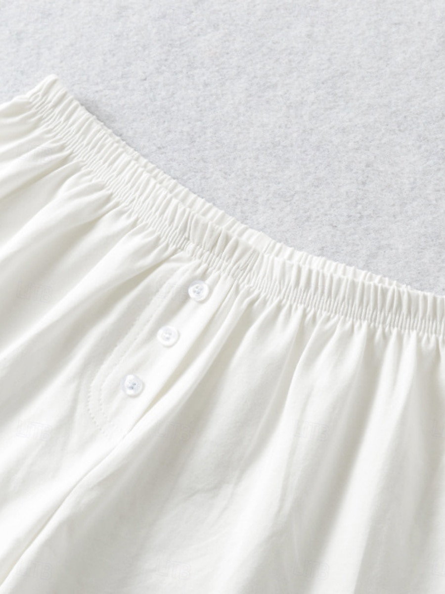 Dámské šortky Jednobarevné Chinos Módní Casual Athleisure Krátké Střední pas Hladké Elastický pás Pohodlné Měkké Komfortní Elastické Venku Ulice Světle šedá Černá Bílá Modrá Léto Volný střih 2025 - $15.99 –P14