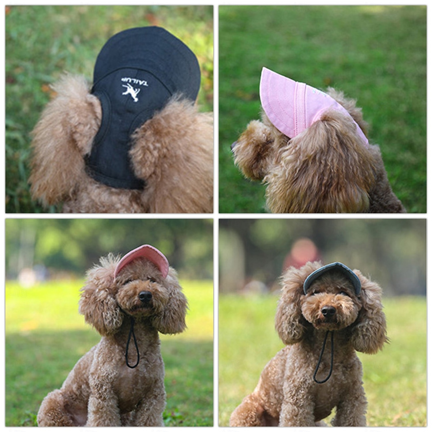 Hunde-Baseballkappe, Hunde-/Katzen-Sommer-/Strand-Schirmmütze mit Ohrlöchern, verstellbare Welpen-Sonnenhaube, Kopfbedeckung 2025 - $15.49 –P2
