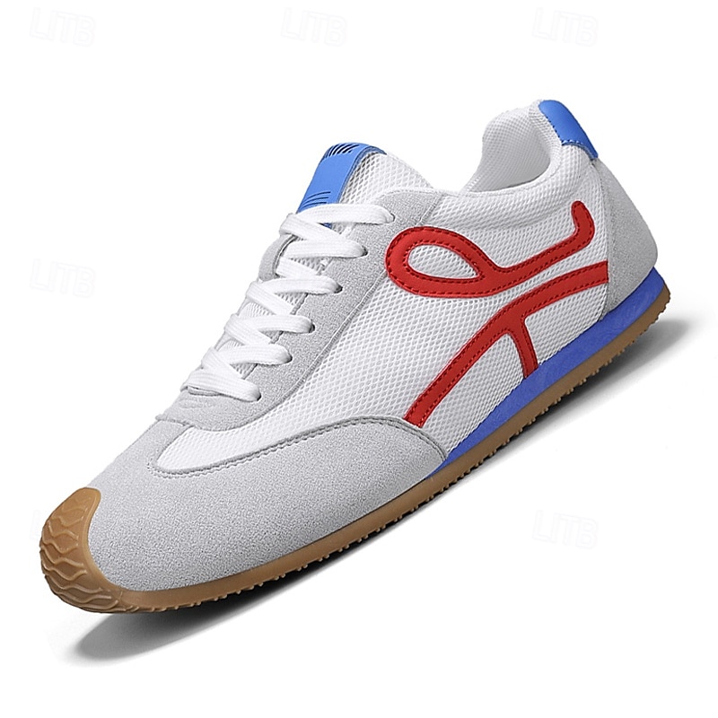 weiße sportliche Herren-Sneaker mit roten und blauen Akzenten – lässig, leicht, ideal für einen aktiven Lebensstil und Outdoor-Aktivitäten 2025 - €23.82 –P4