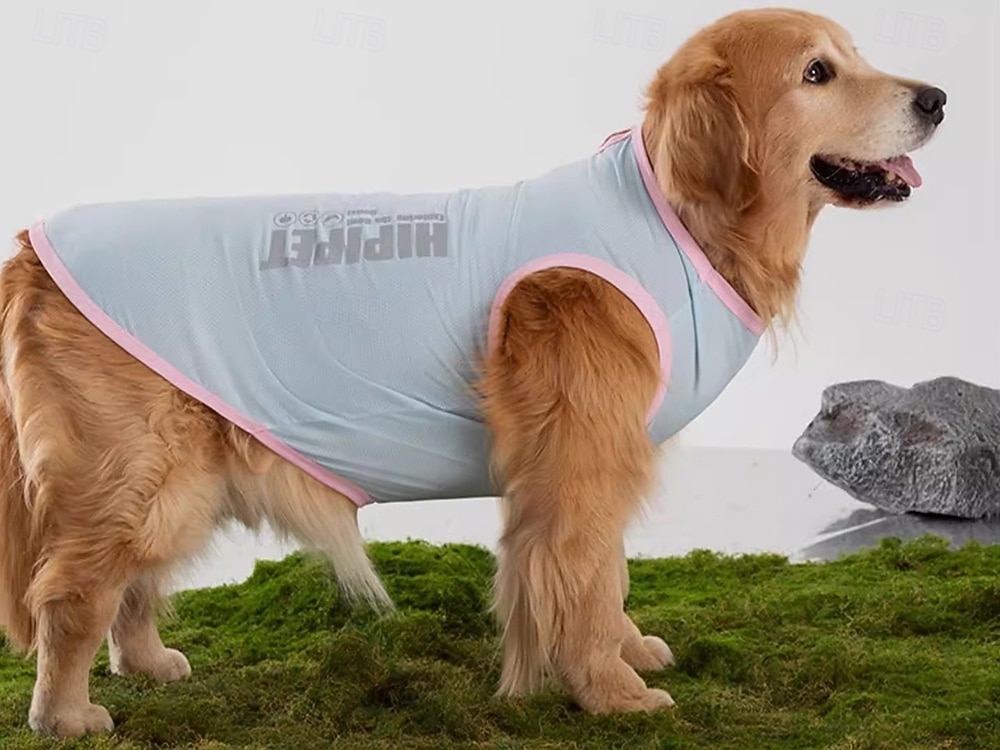 Hunde-Shirts, schnelltrocknende, weiche, dehnbare Haustier-T-Shirts mit reflektierendem Etikett, Tanktop, ärmellose Weste, Sonnenschutz, Hundekleidung für große Hunde 2026 - $15.49 –P8