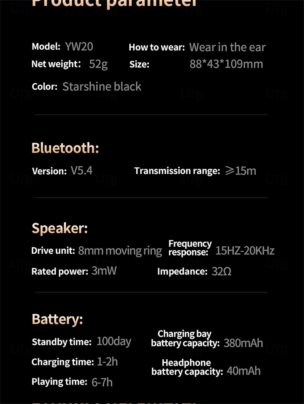 Headset Vertaler 144 Talen Intelligente Stemvertaling Real-Time Vertaling Draadloze Bluetooth 5.4 Instellingen Lage Latentie Zaken Headset 2025 - $39.99 –P18