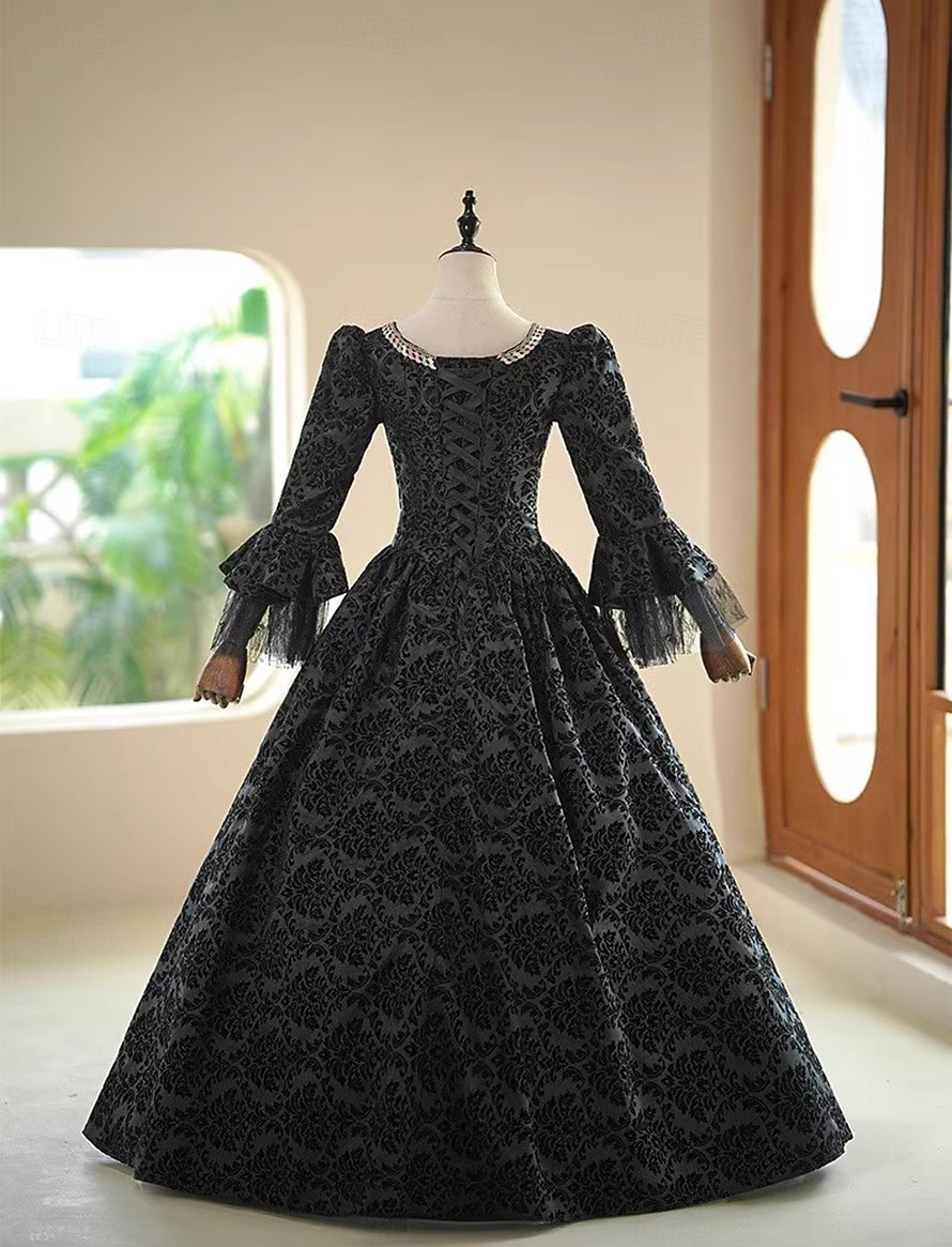 ancien Rococo Renaissance Maxi Robe Normal Juliette Princesse Mariée Plissé Volanté Princesse Col rond Déguisement Femmes Halloween Carnaval Mascarade Soirée Halloween Performance Adultes de 2026 ? $204.69 –P8