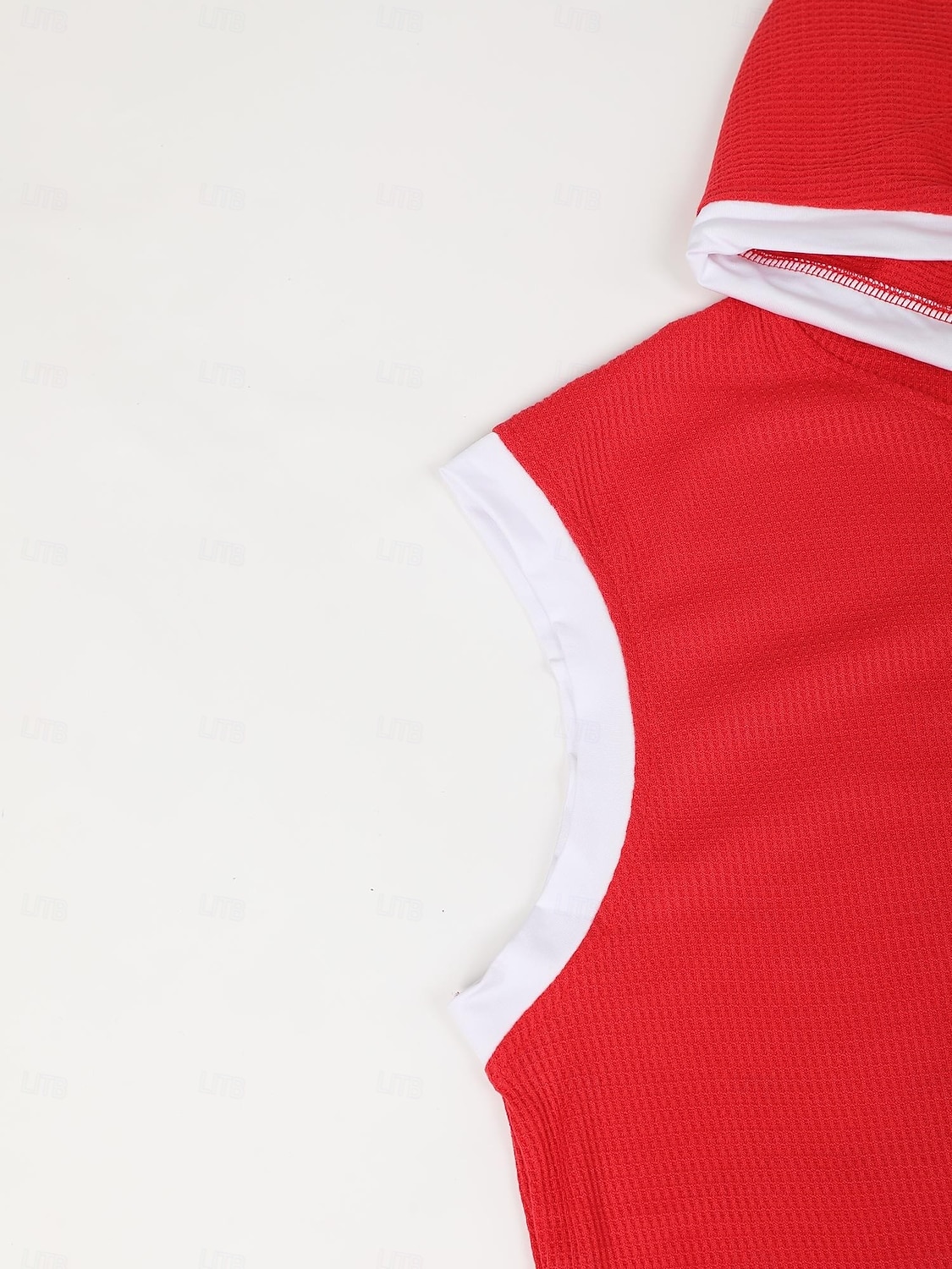 Voor heren Wafel Tanktop Hesje Mouwloos shirt Mouwloos Capuchon Zomer Effen Modieus Sportief Klassiek Capuchon Casual Sportschool Straat Rood Top T-shirt voor mannen 2026 - $16.49 –P7