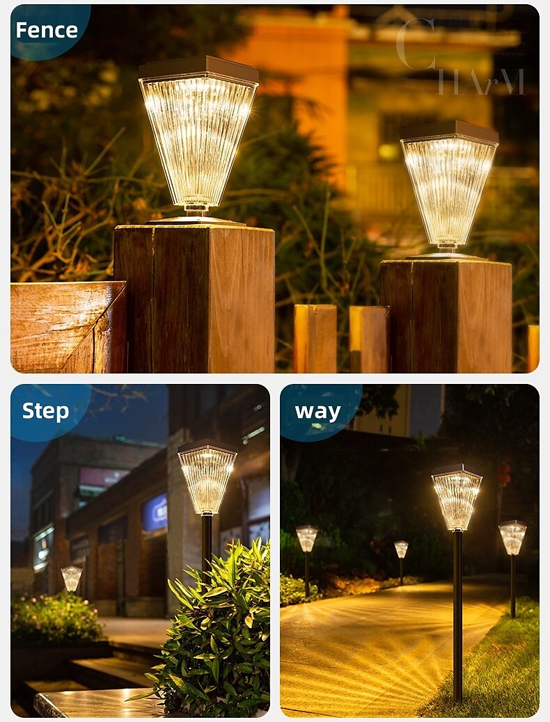 Solar Pathway Lights for Outside Super Bright Solar Driveway Lights Outdoor Waterproof Auto On/Off Solar Garden Fence Lights Solar Powered Post Landscape Decor Lighting for Path Yard Walkway 2025 - $32.99 –P8