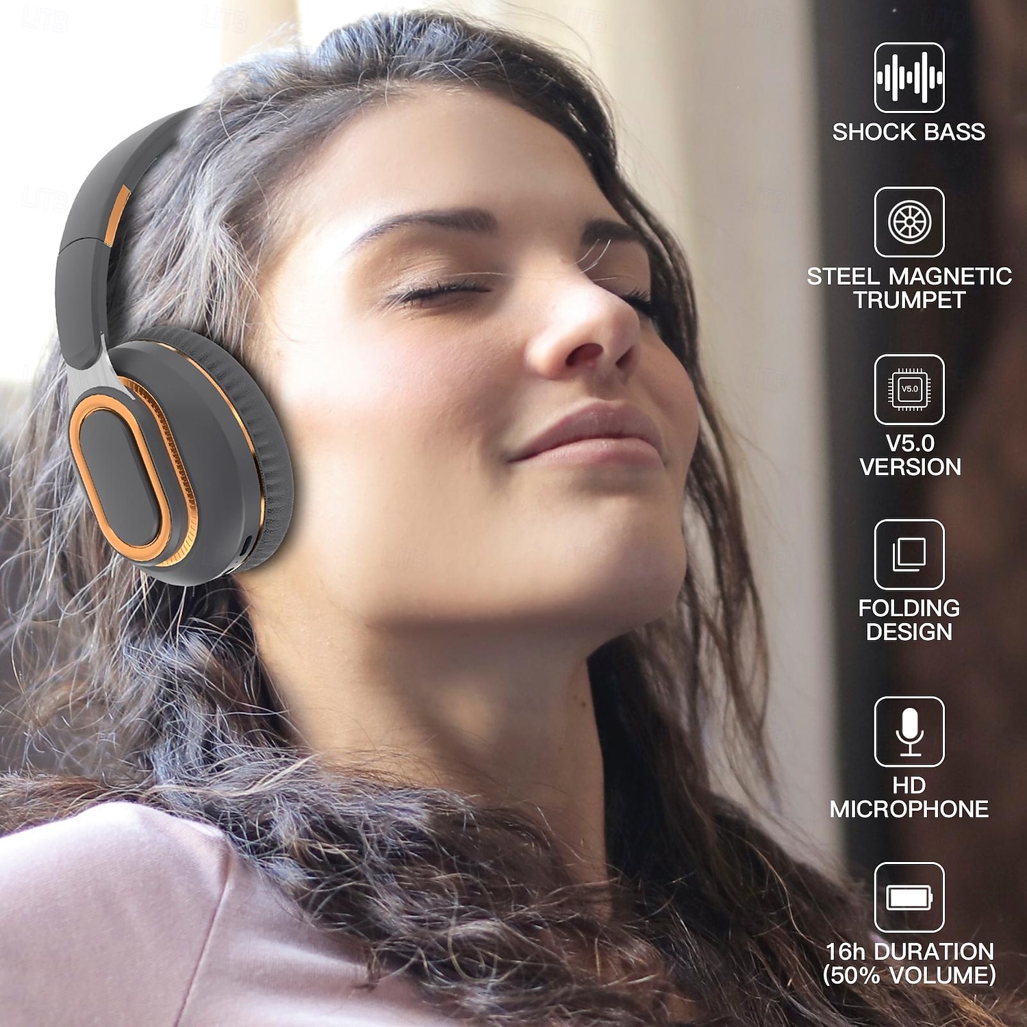 Беспроводные Bluetooth наушники H3 с полной оберткой HiFi стерео – Складные наушники с микрофоном AUX/TF/BT режимы Легкие наушники Совместим с iOS и iPhone 2025 - $18.99 –P10