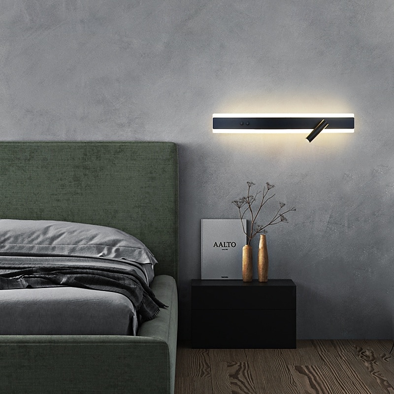 Striscia di lampade da parete a LED con design a luce su e giù, 40/60/80/100/120 cm, moderna lampada da parete a LED per soggiorno, camera da letto, comodino, 10 W, applique da parete per interni in del 2026 a $64.99 –P2