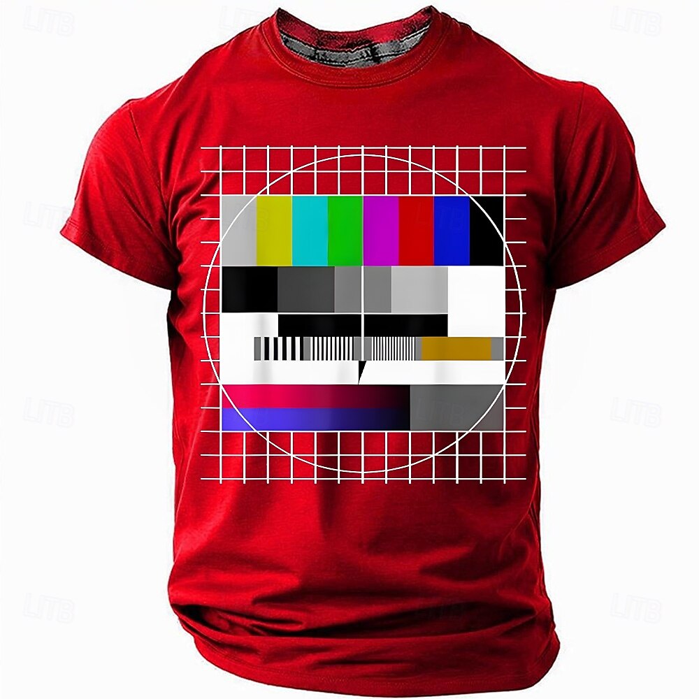Herren Lustiger Slang T Shirt Kurzarm T-Shirt 3D-Druck Rundhalsausschnitt Hemd Mode Täglich Basic Straße Lässig Täglich Schwarz Rote Blau Sommer Frühling Bekleidung S M L XL XXL XXXL 2025 - $17.99 –P3
