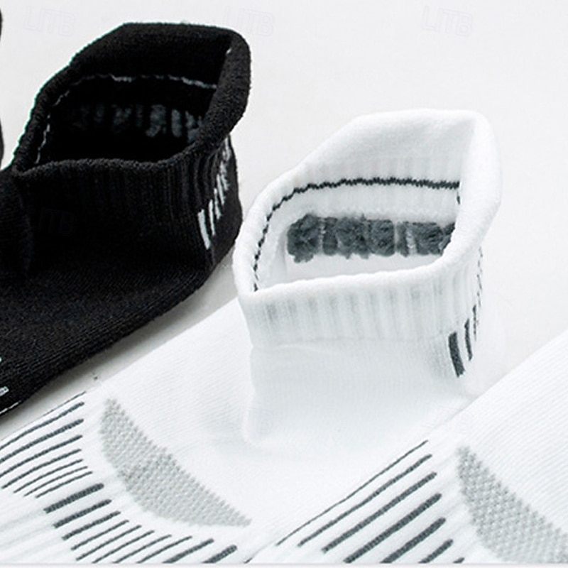 Herr 6 par Multipack Socka Löparstrumpor Vardagliga strumpor Svart Vit Färg Randig Semester Sport & Utomhus Dagligen Grundläggande Medium Vår Höst Mode Ledigt 2025 - $15.49 –P8