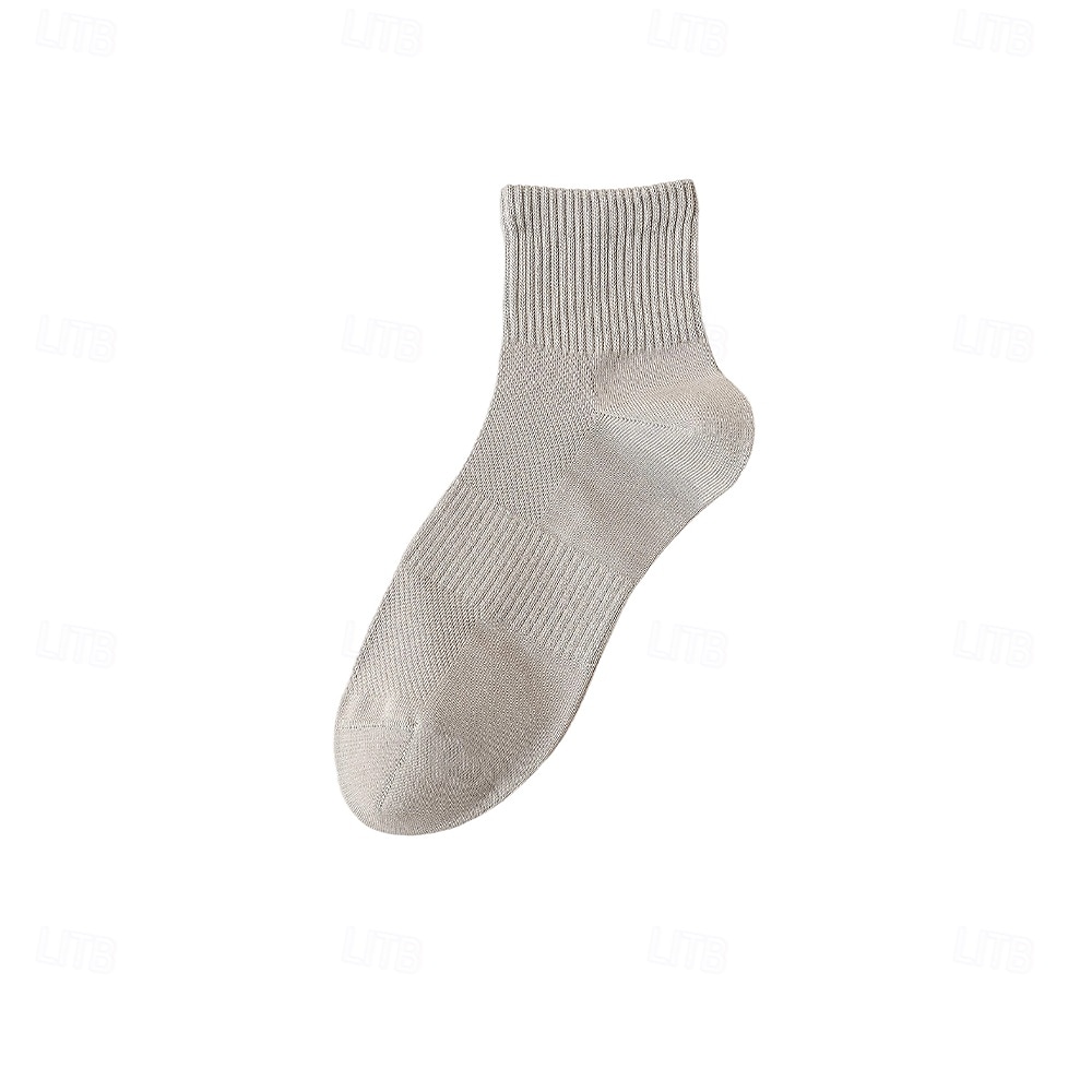 Herr 1 par Socka Ankel- och sneakersstrumpor Svart Vit Färg Slät Skola Formell Utomhus Tunn Sommar Vår Höst Dagligen Ledigt 2025 - $3.99 –P14
