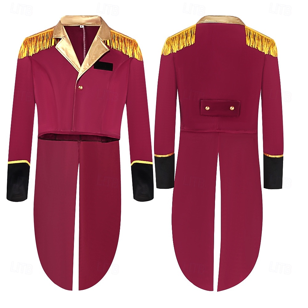 Retro / vintage Punk og gotisk Kostymer i middelalderstil Jakke tailcoat Prins Adelsmann Jacquard Kostyme Herre Royal Steampunk Maskerade Fest Voksne Frakk 2026 - $40.99 –P1