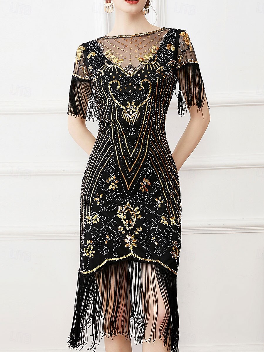 slim fit dress slacks Print V-Neck Knee Length Mother of Bride Dress