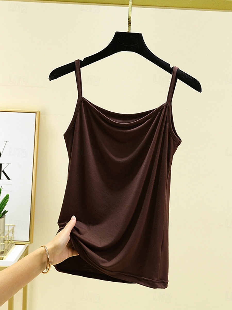 Pentru femei Camisole Tank Top Culoare solidă Zilnic Fără manșon Stil Nautic Topuri obișnuite Zilnic Fără Spate Albastru Deschis Gri Fier Albastru denim Verde matcha Negru Vară 2025 - $13.99 –P9