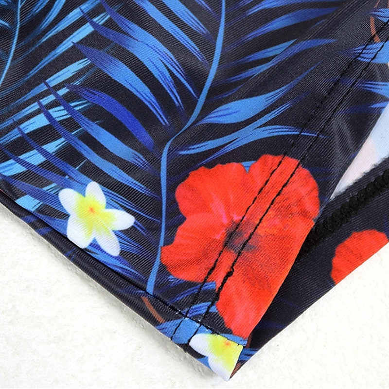 Damen Anti UV Shirt Badeanzug Bademode Blumenmuster Frontreißverschluss UV-Sonnenschutz UPF50+ Schnelltrocknend Kurzarm Bademode Badeanzug Surfen Strand Wassersport Sommer 2026 - $31.99 –P10