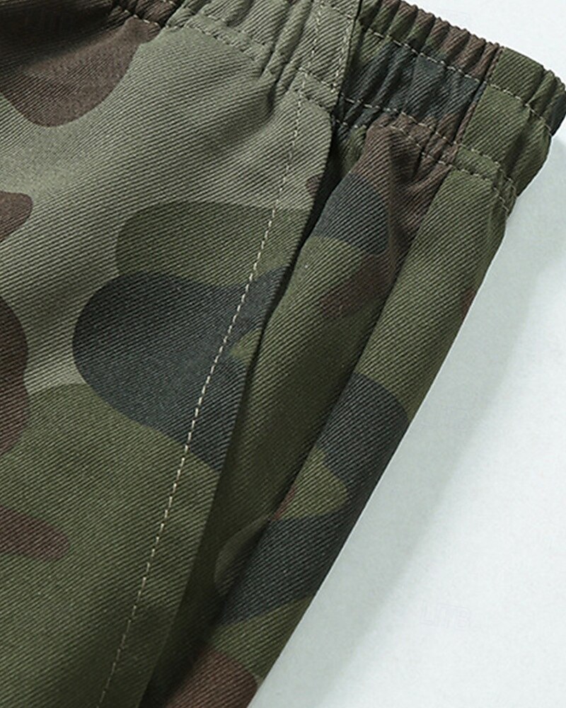 Voor heren Cargohosen Broek Camouflage broek Trekkoord Elastische taille Meerdere zakken camouflage Draagbaar Buiten Dagelijks Kamperen&Wandelen Modieus Klassiek Zwart Leger Groen 2026 - $21.99 –P5