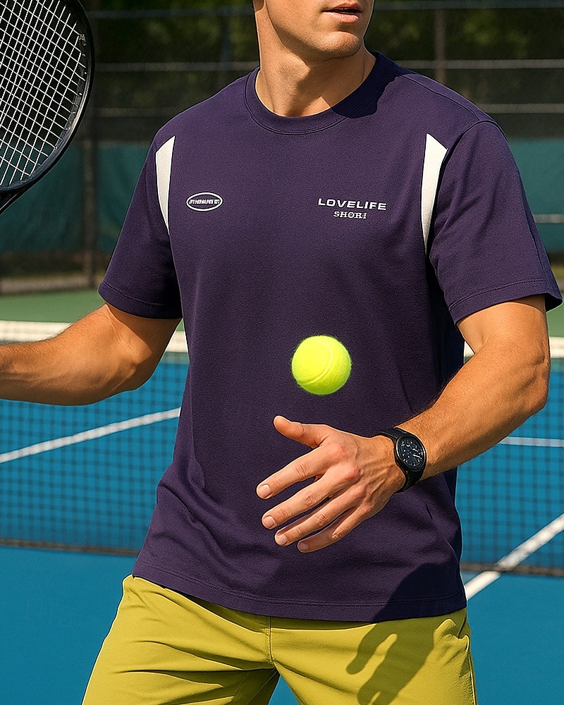 US Open Pánské Slátanina Sportovní košile Tenisové tričko Krátké rukávy Ter Emen Odvod vlhkosti Prodyšné Tenis Golf Pickleball Fialová Šedá Oblečení na tenis 2025 - $23.19 –P1