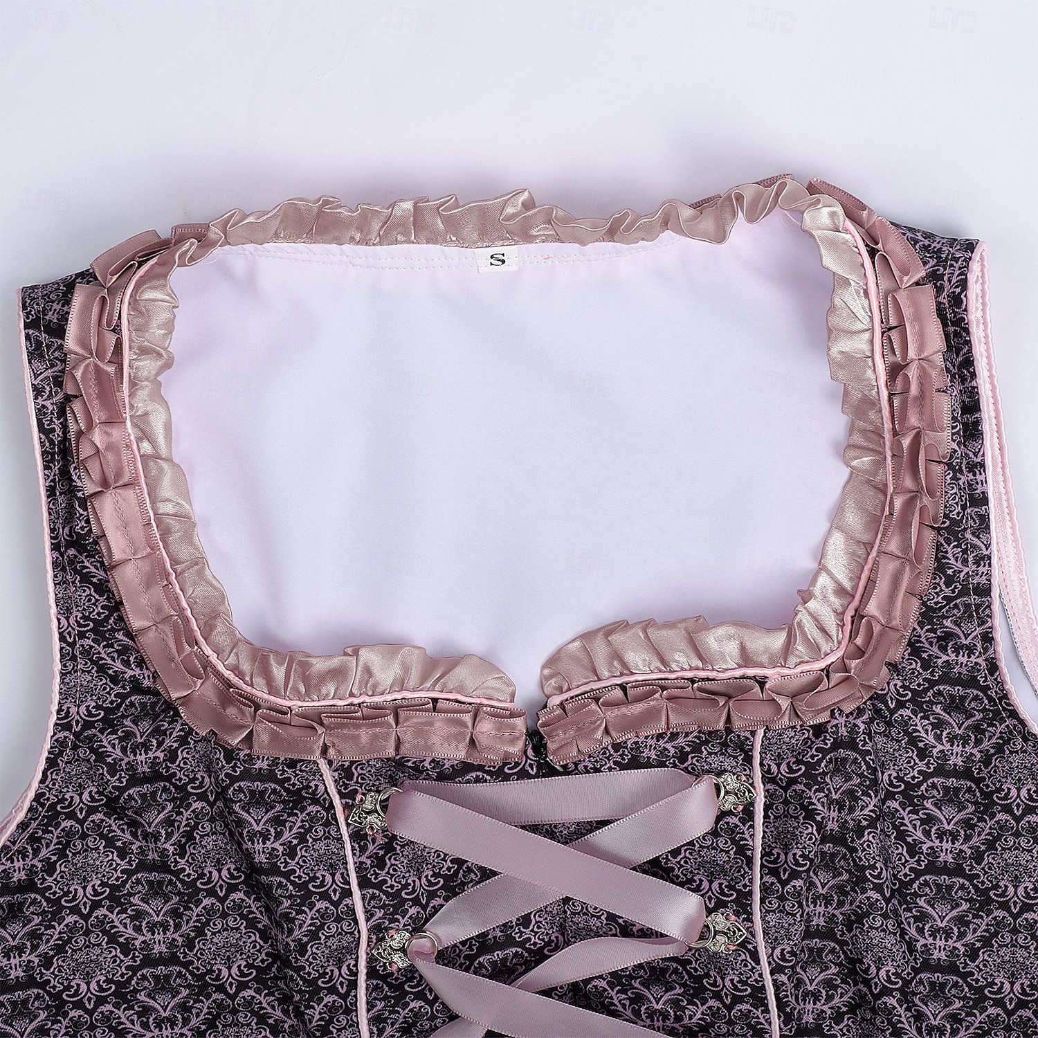 Damen Lila Spitze Dirndl Kleid mit Bluse und Pinker Schürze für das Oktoberfest Wiesn Party 2025 - $68.99 –P5
