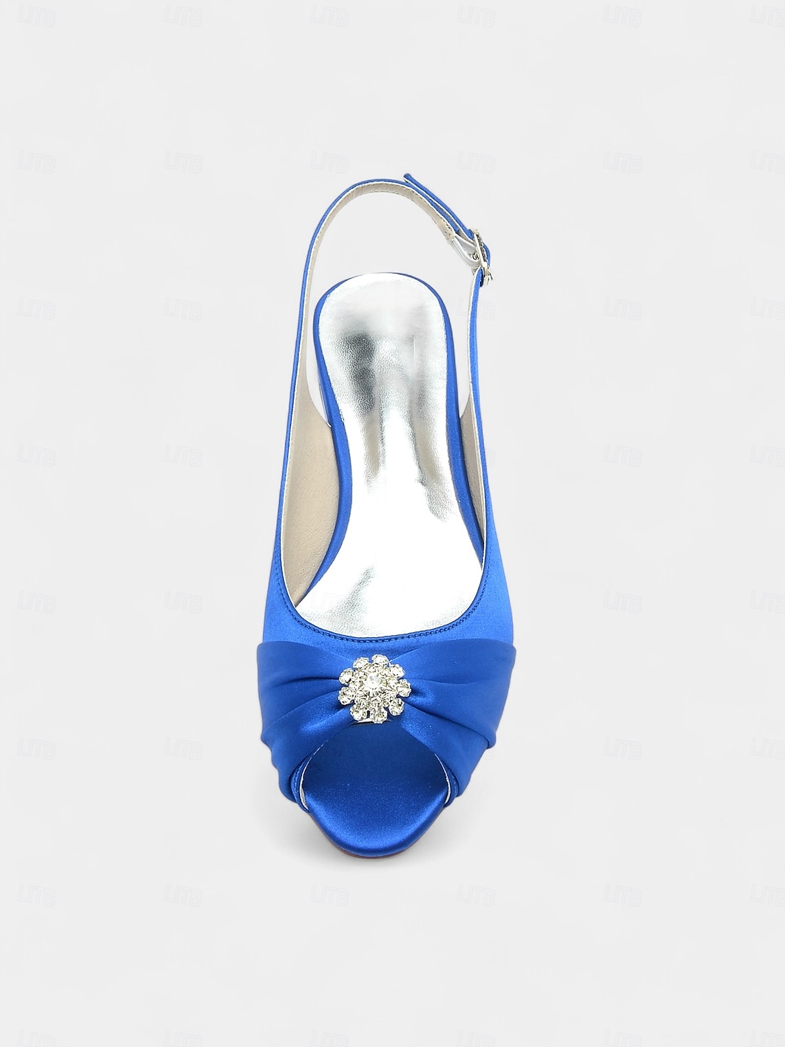 női szatén slingback esküvői magassarkúk kristálydíszítéssel - elegáns menyasszonyi slingbackek különleges alkalmakra 2025 - $46.99 –P5