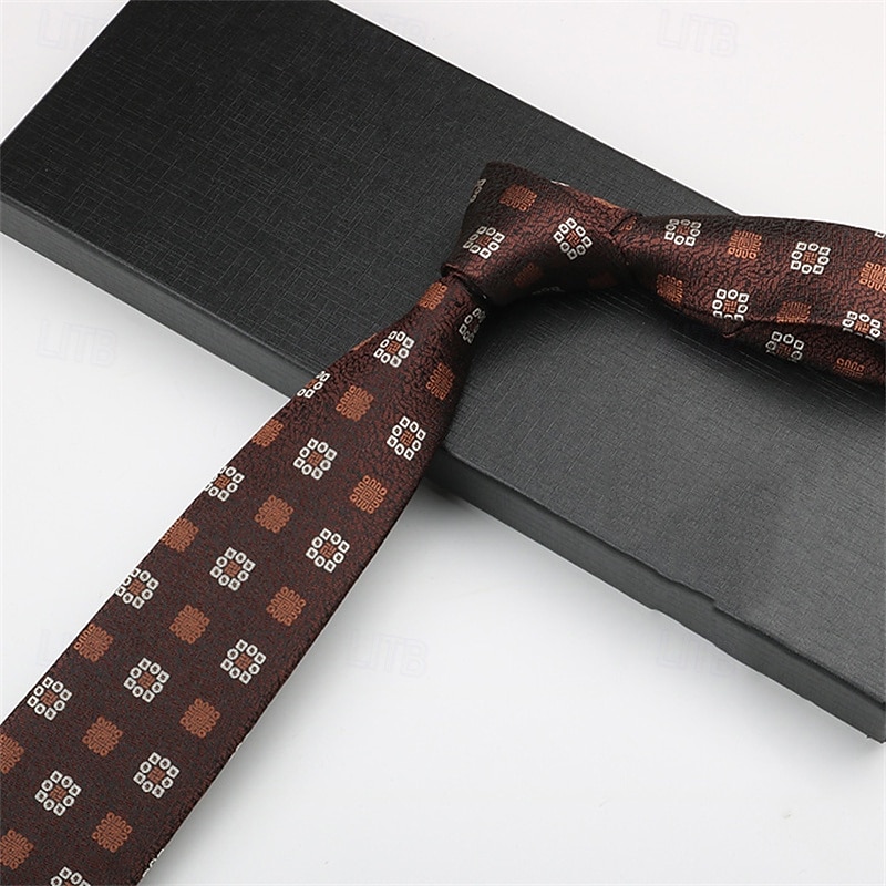 Herr Slipsar Mode Affär Jacquard Geometrisk Bröllopsfest Dagliga kläder 2025 - $5.99 –P4