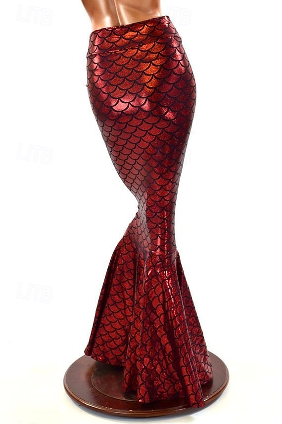 Regina Sirena Gonna Gonna a sirena Coda da sirena Sexy Drag & Glam Vernice in lattice lucido Metallico Per donna Adulti Festival Musicale Parata dell'Orgoglio Mese dell'orgoglio Halloween Carnevale del 2025 a $38.99 –P14